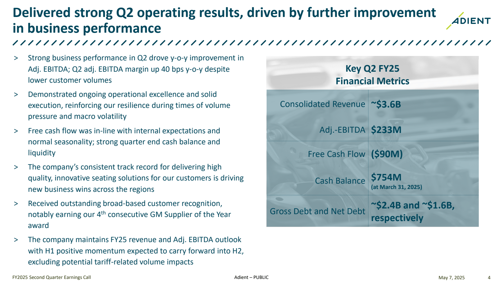 Delivered strong Q2 