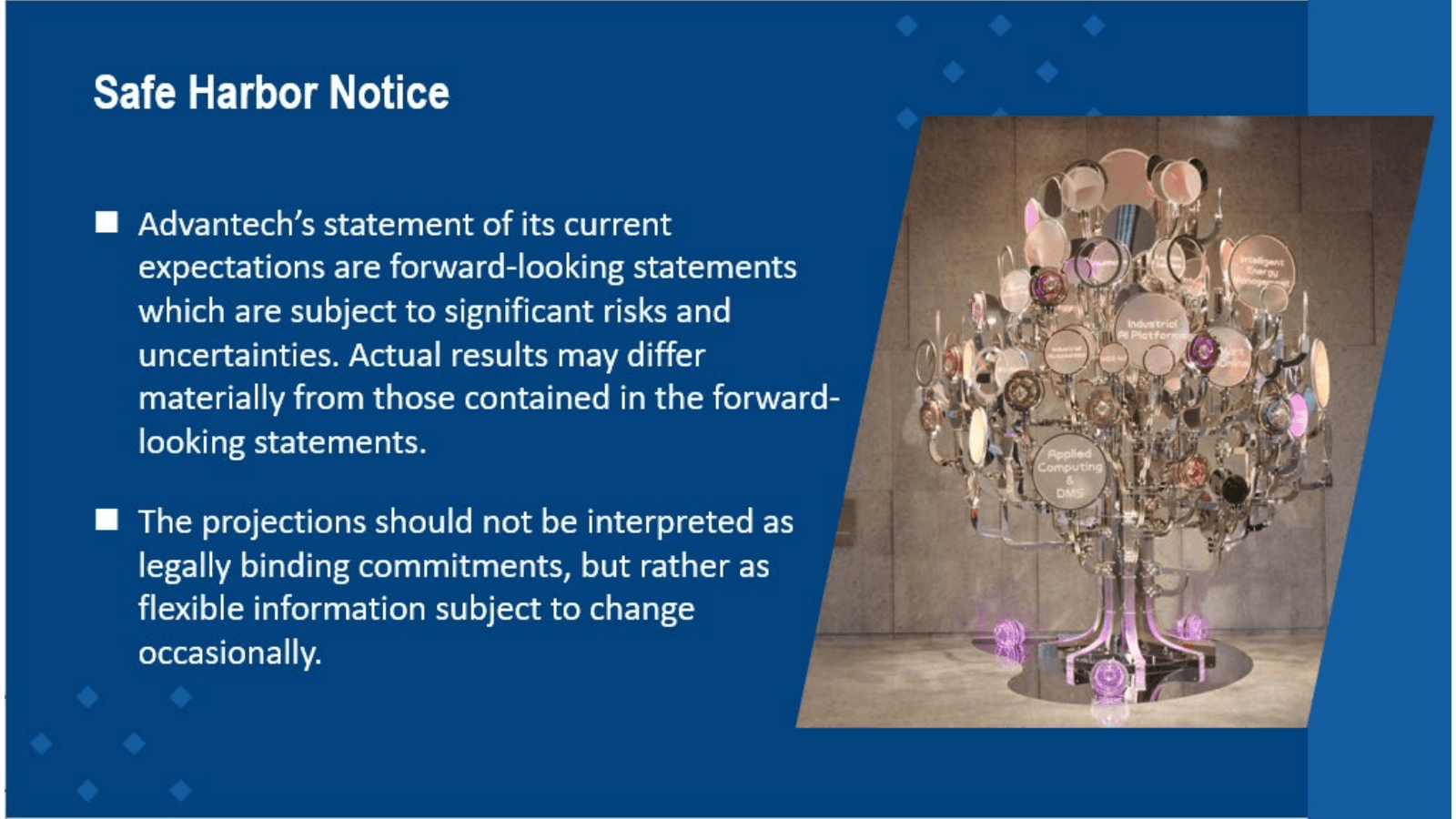 Safe Harbor Notice 
