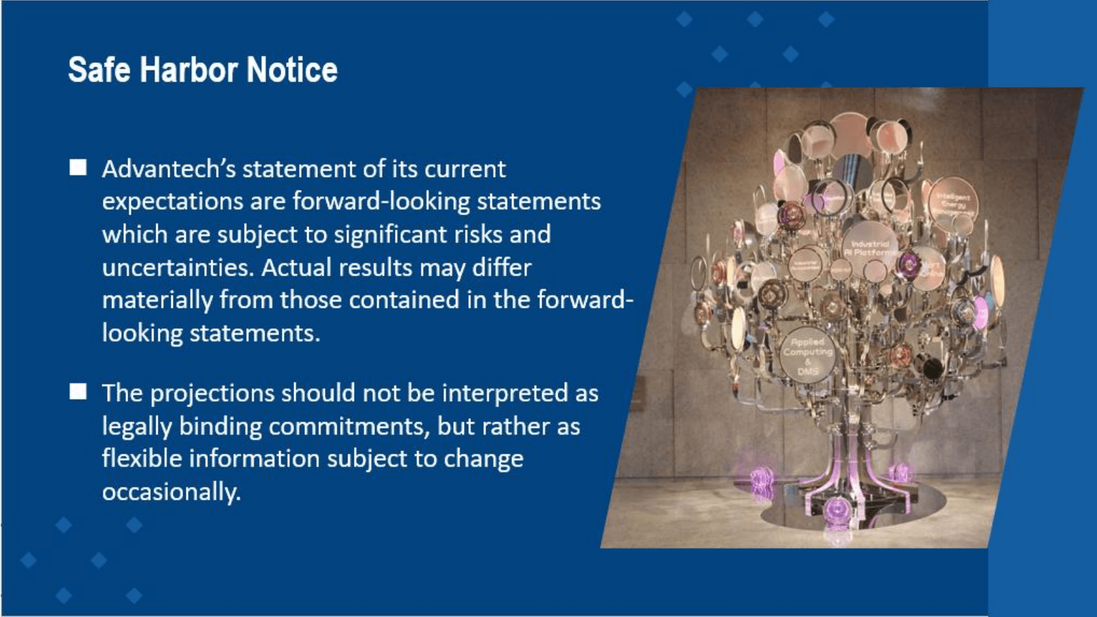 Safe Harbor Notice

