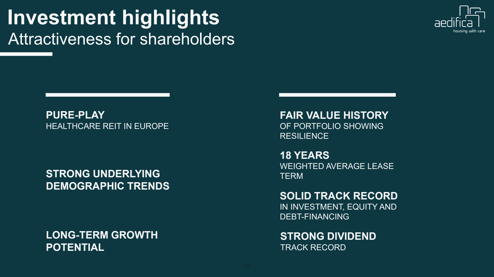 Investment highlight