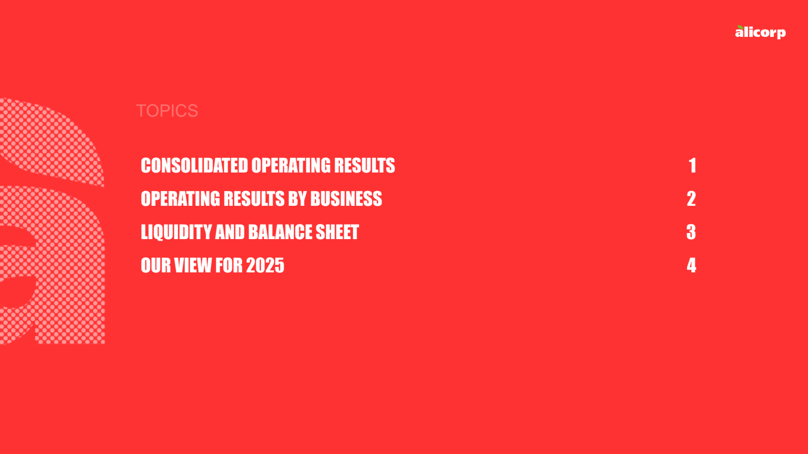 TOPICS 

CONSOLIDATE