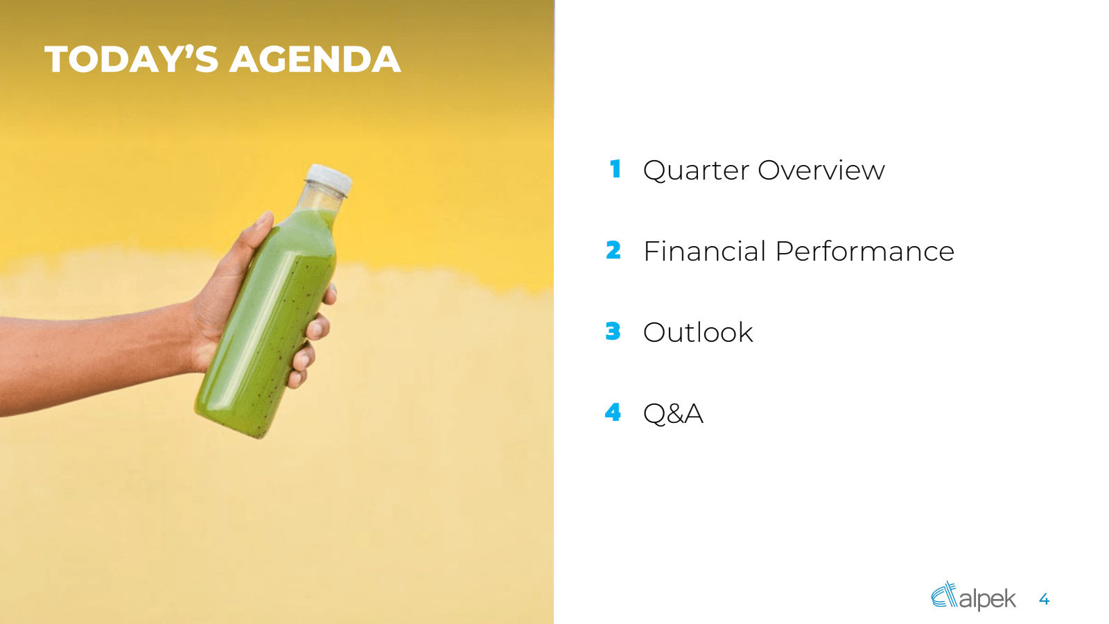 TODAY'S AGENDA

1 Qu