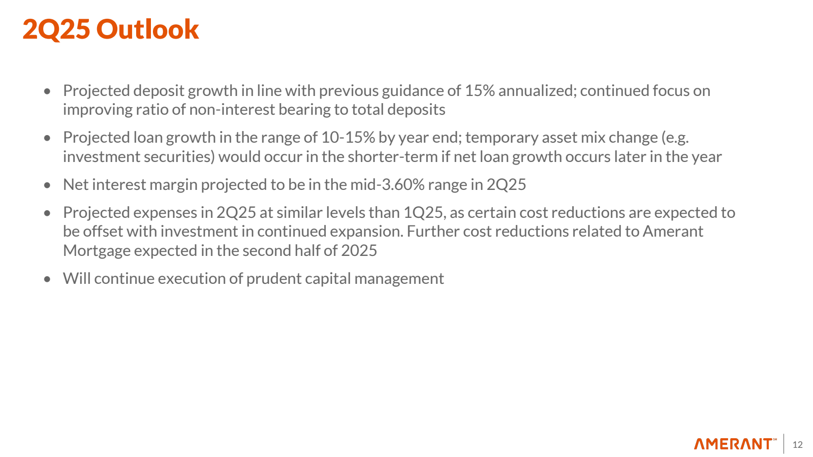 2Q25 Outlook 

• Pro