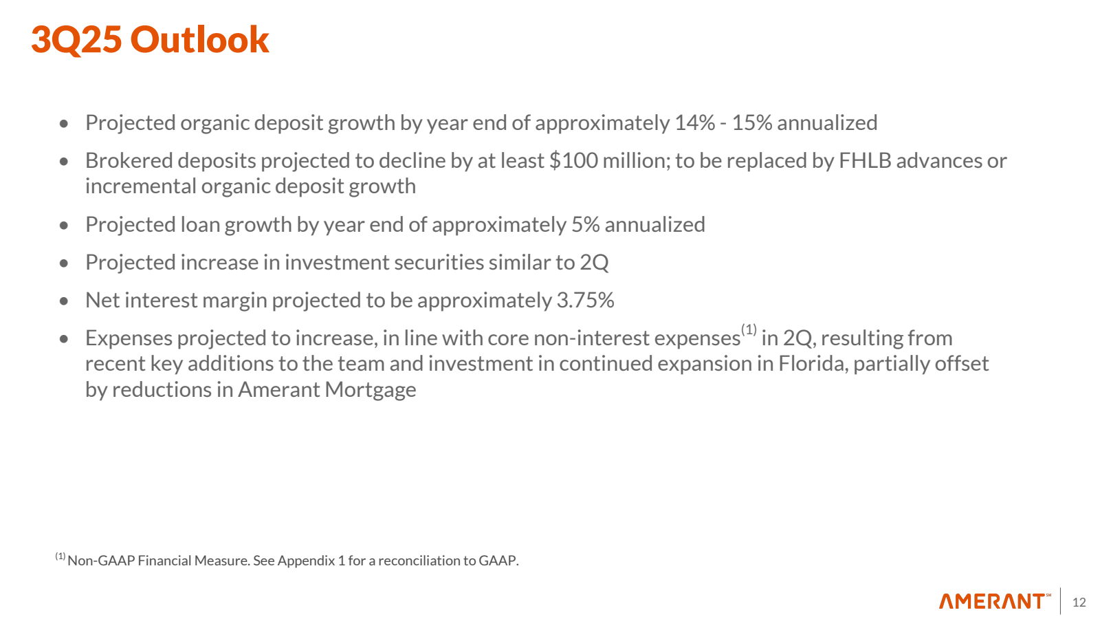 3Q25 Outlook

• Proj