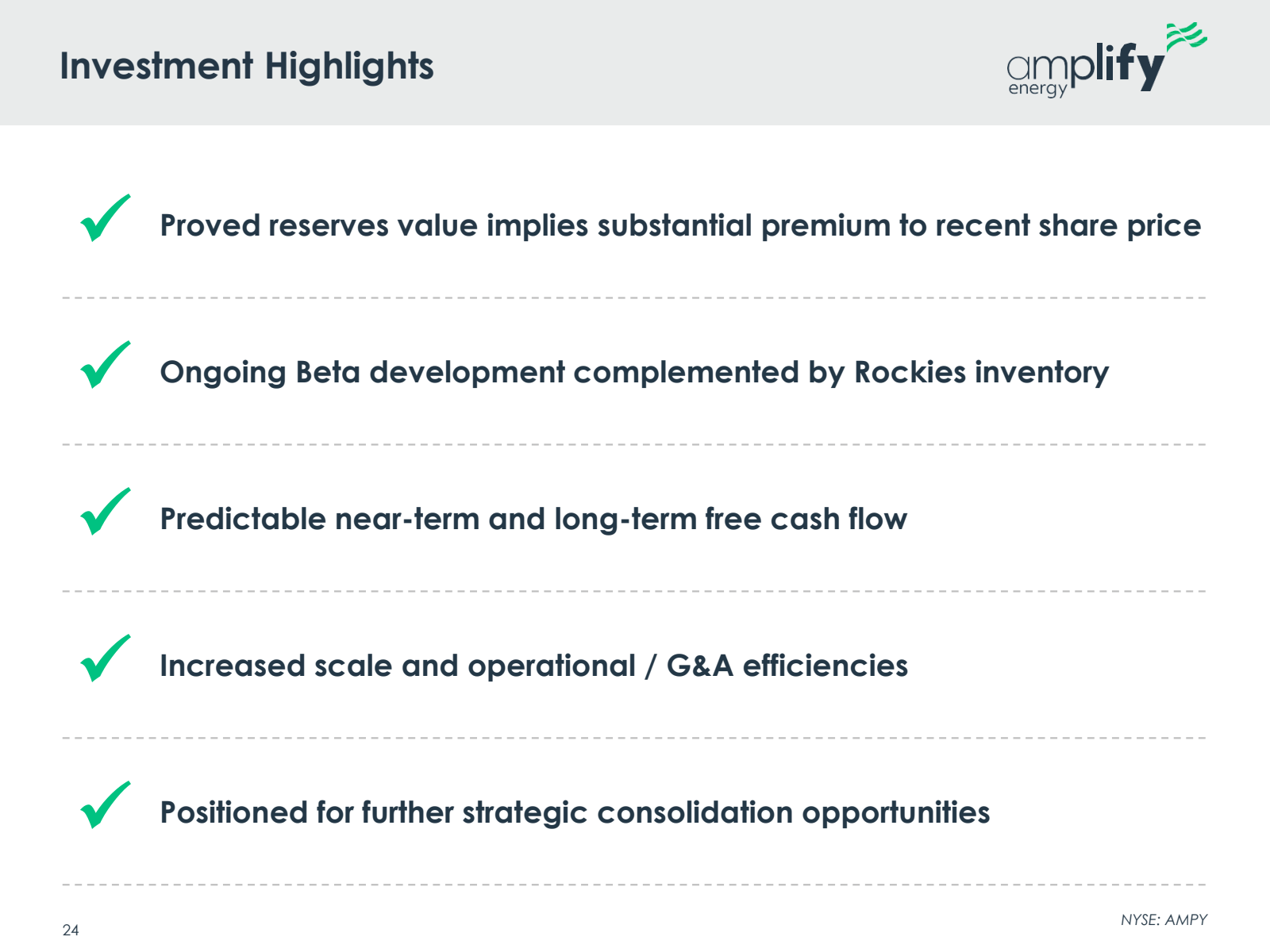 Investment Highlight