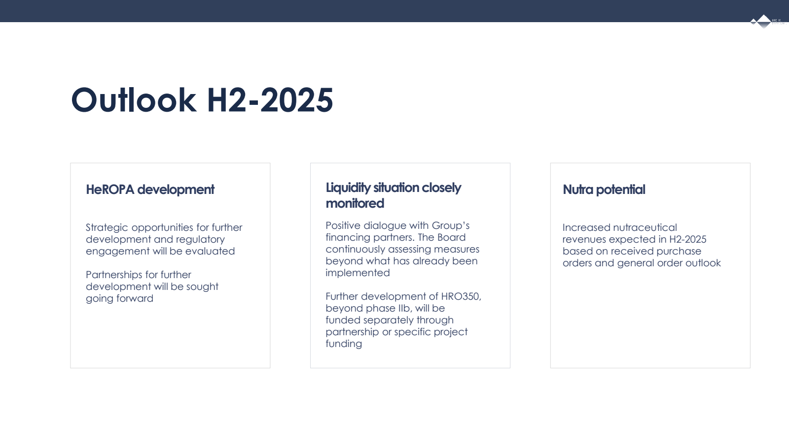 Outlook H2-2025

HeR