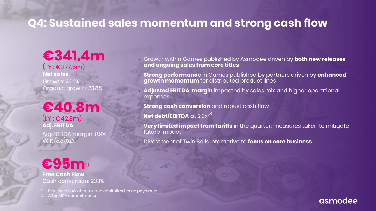 Q4 : Sustained sales