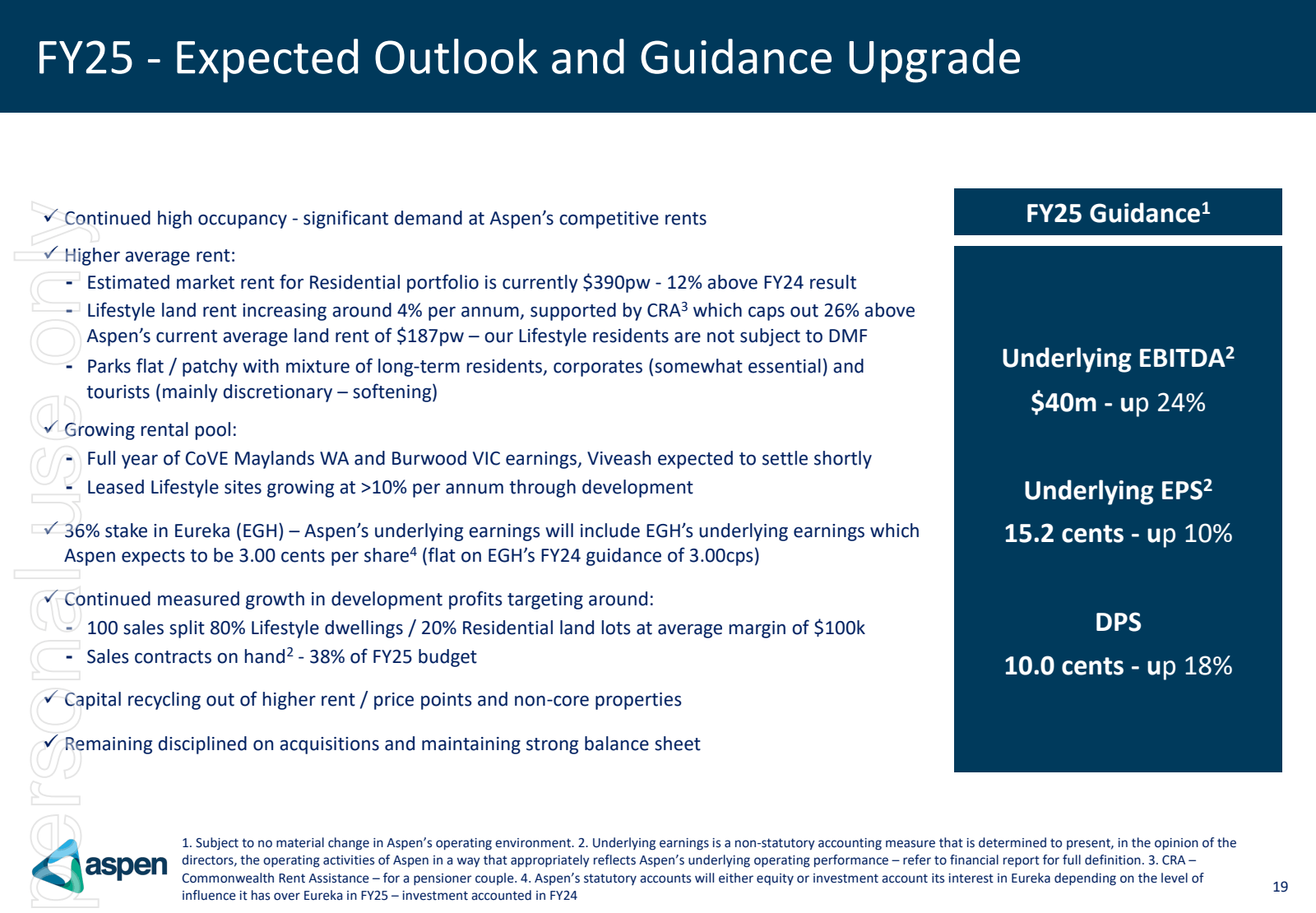 FY25 - Expected Outl