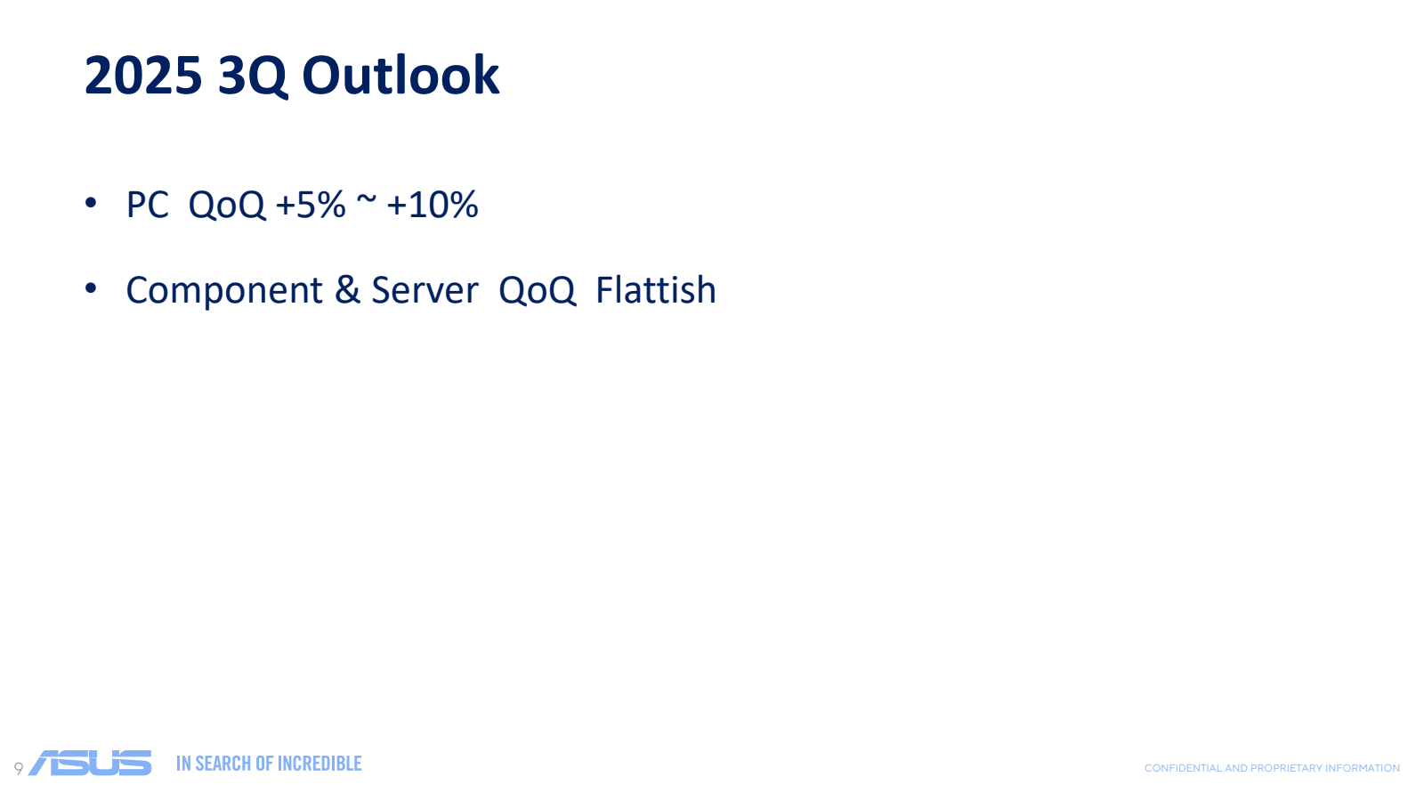 2025 3Q Outlook

• P