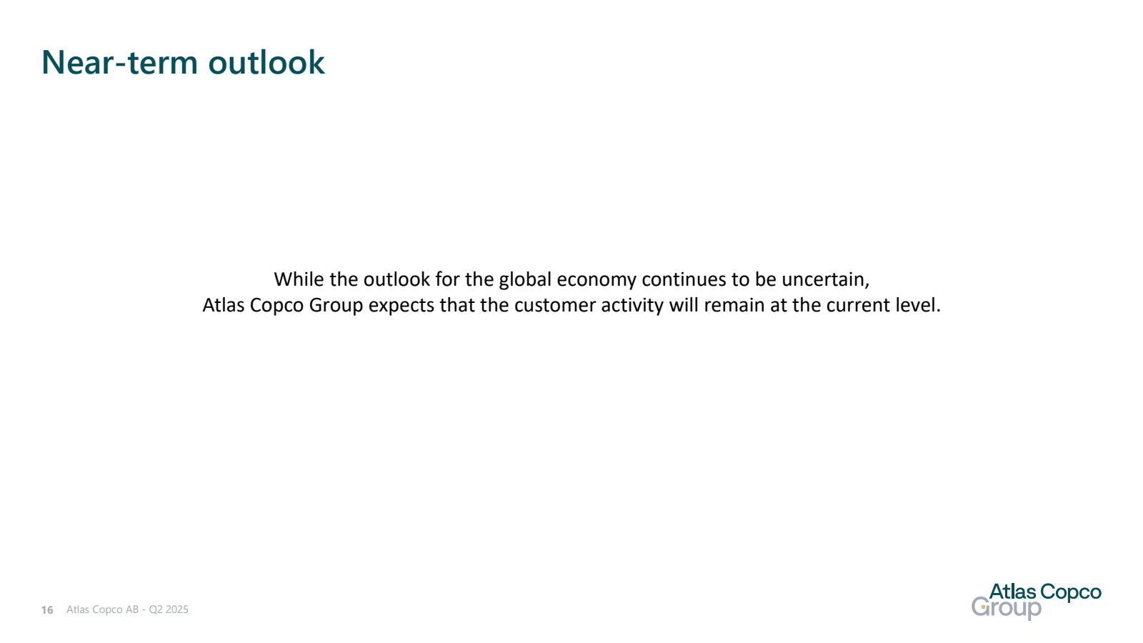 Near - term outlook
