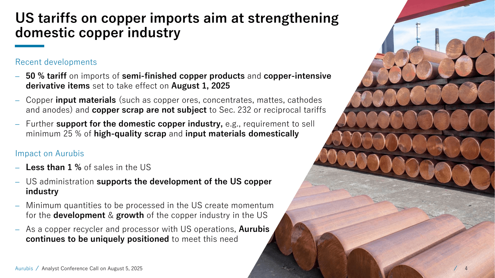 US tariffs on copper
