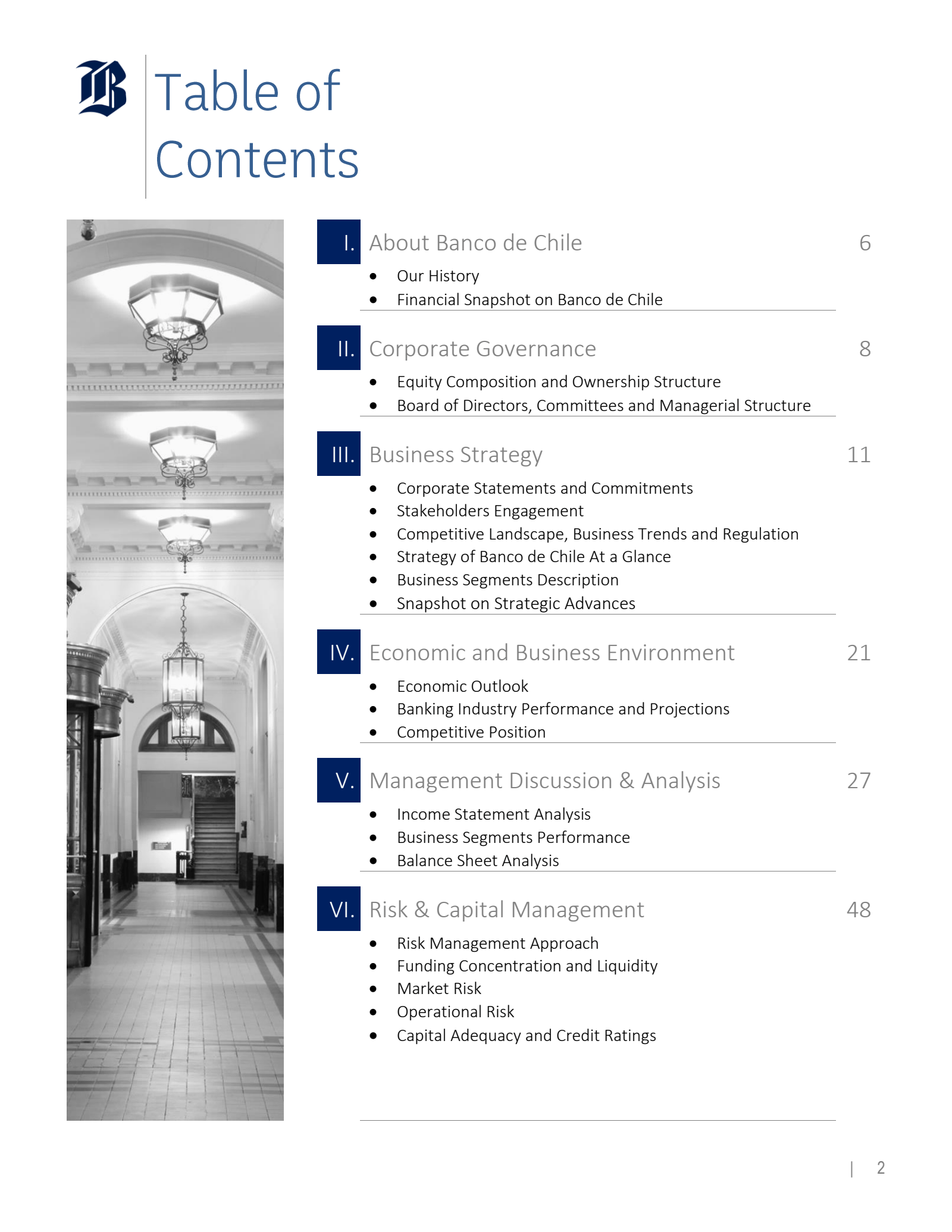 TR Table of Contents
