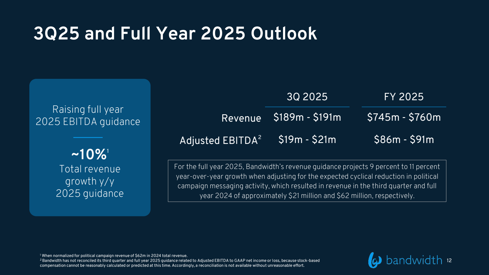 3Q25 and Full Year 2