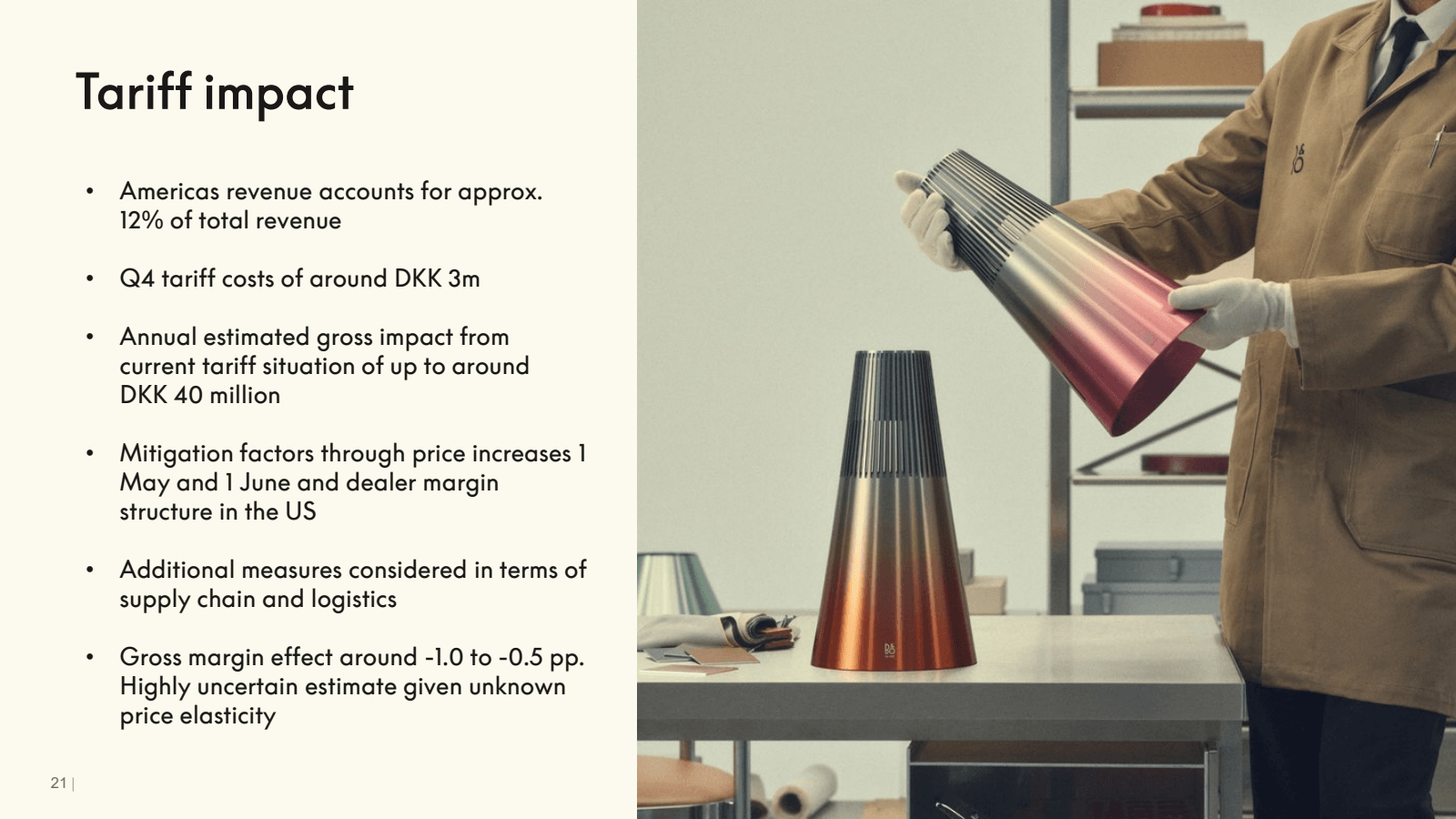 21

Tariff impact

•