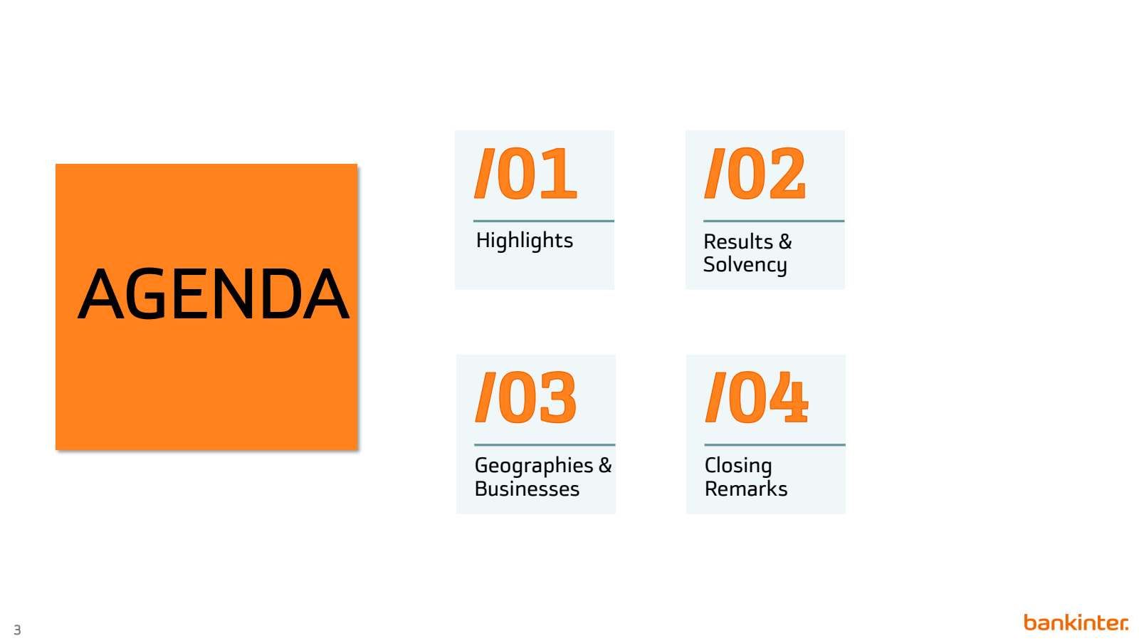 3

AGENDA

/ 01

Hig