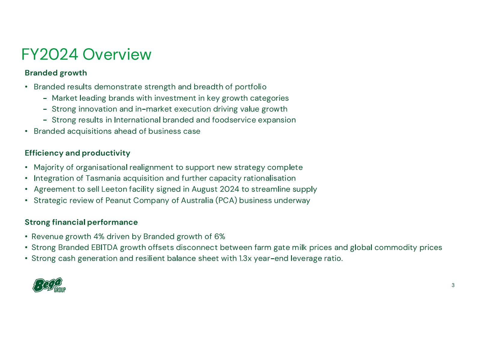 FY2024 Overview 

Br