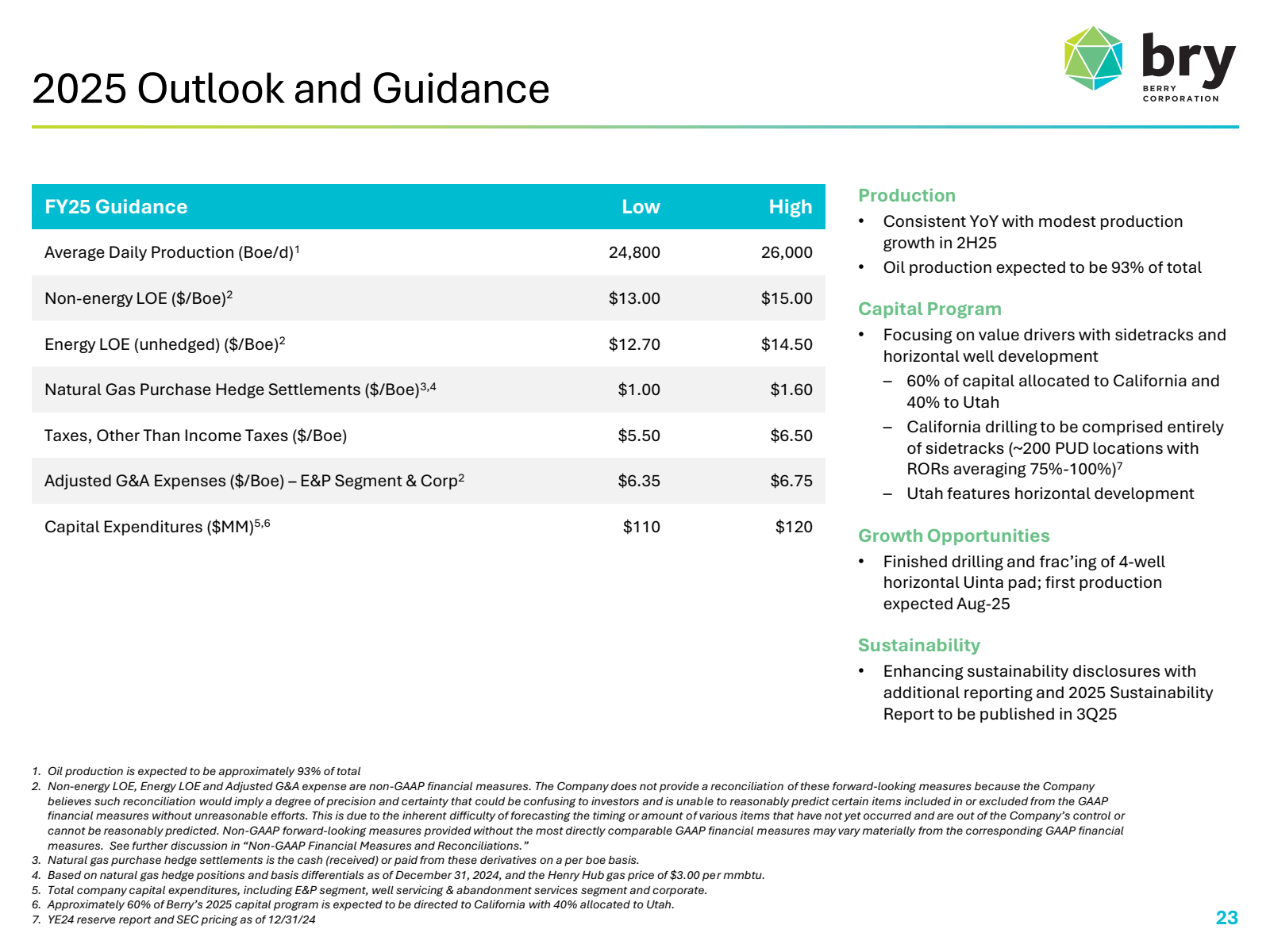 2025 Outlook and Gui