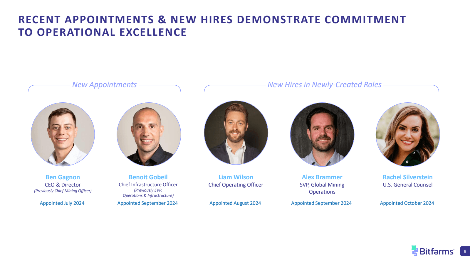 RECENT APPOINTMENTS 