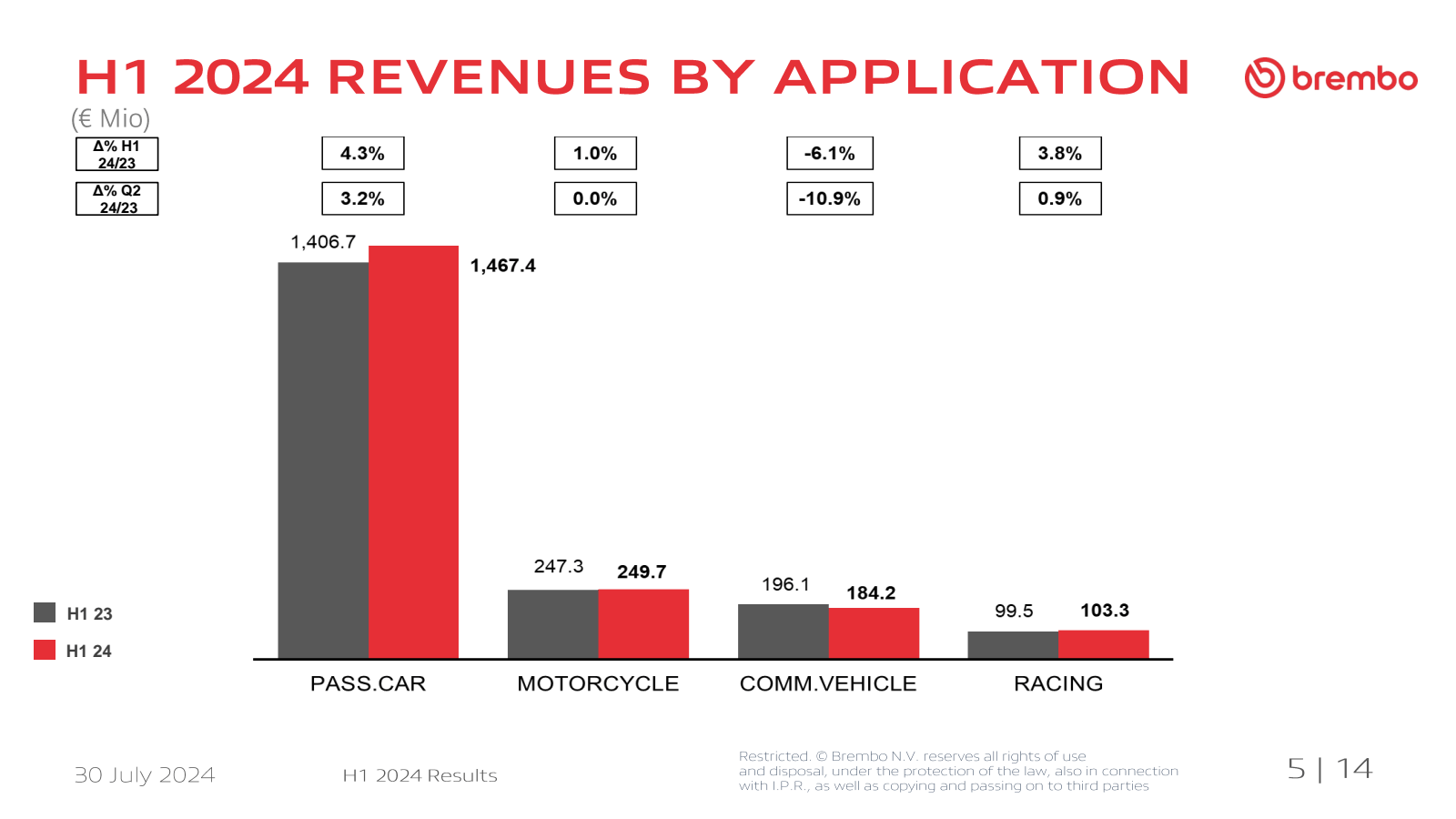 H1 2024 REVENUES BY 