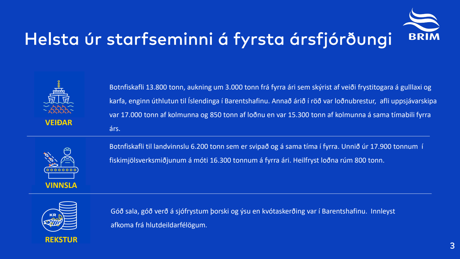 Helsta úr starfsemin