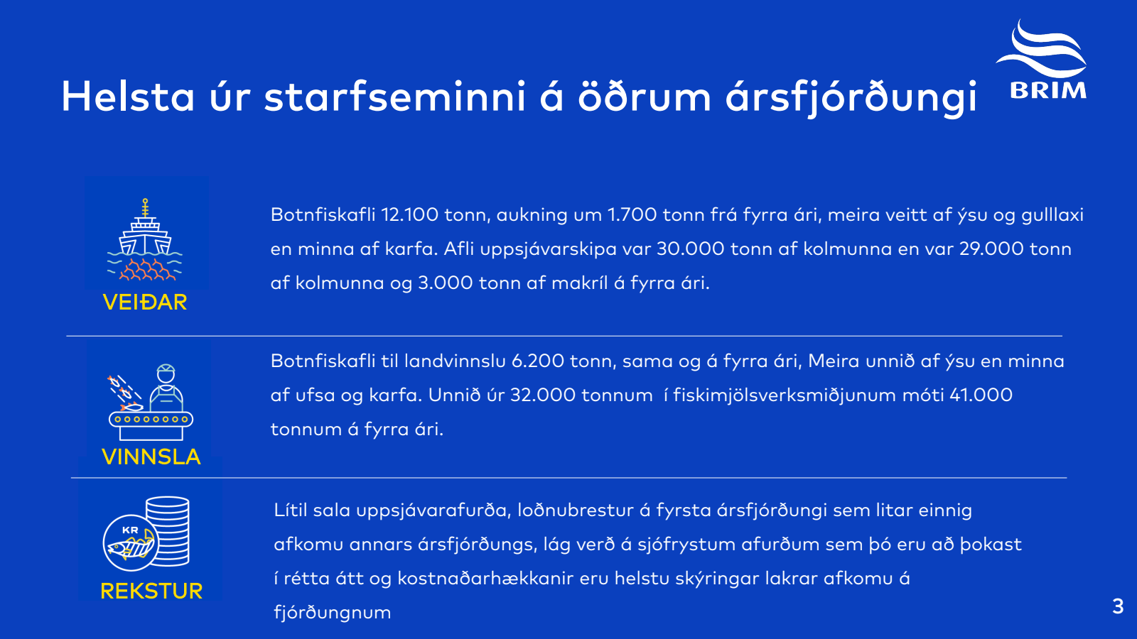 Helsta úr starfsemin