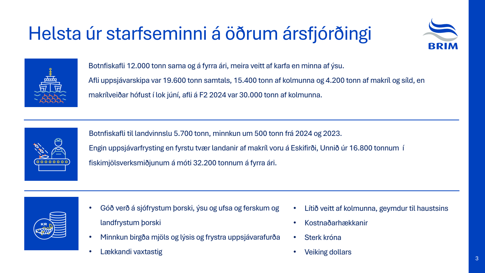 Helsta úr starfsemin