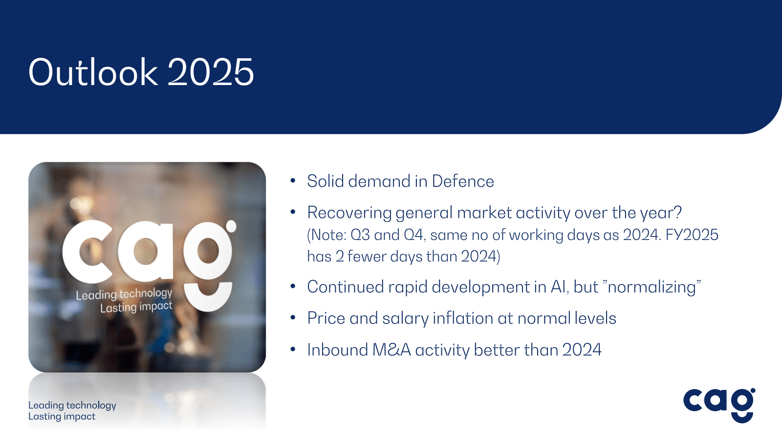 Outlook 2025

cag

L
