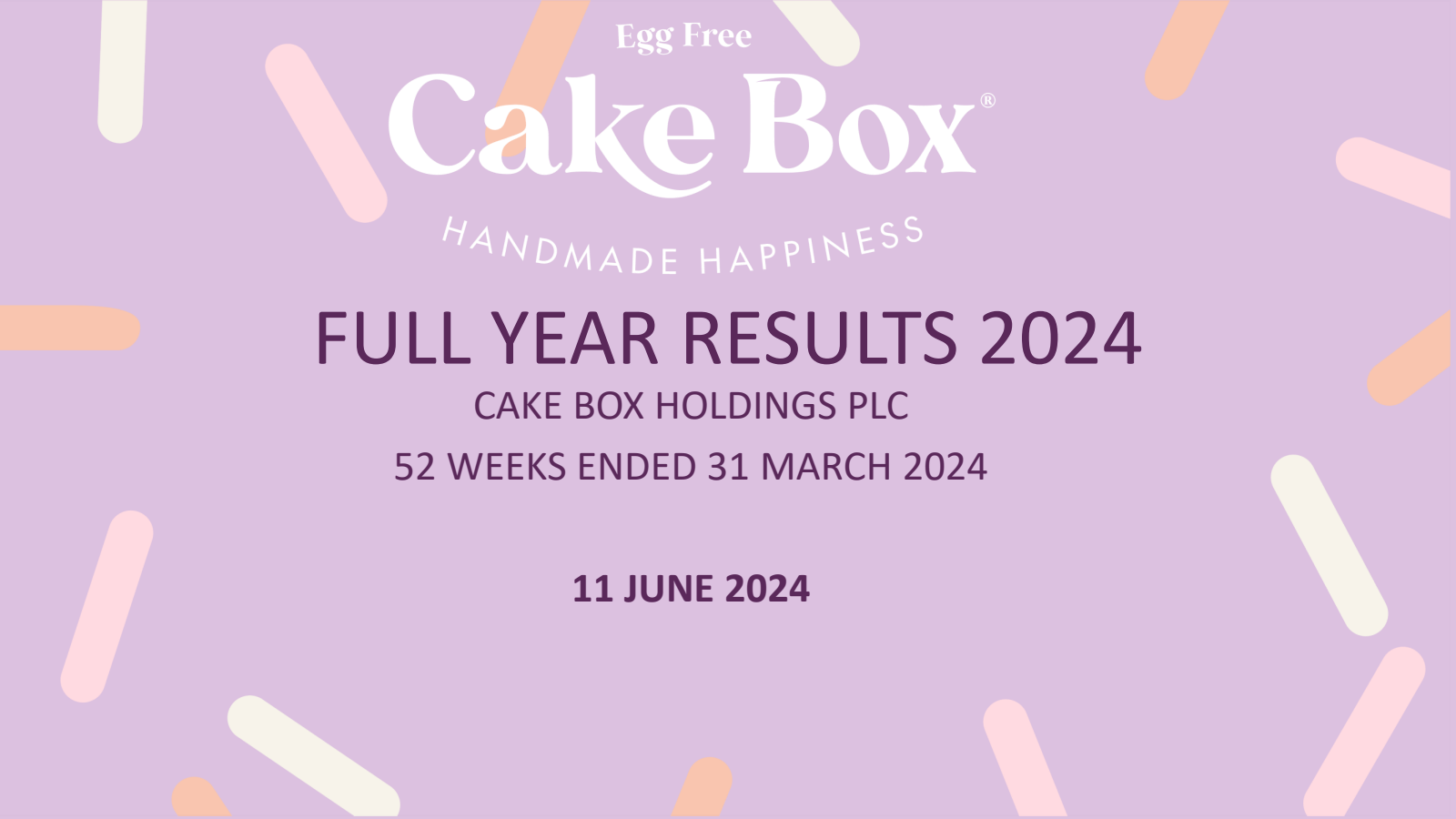Egg Free 

Cake Box 