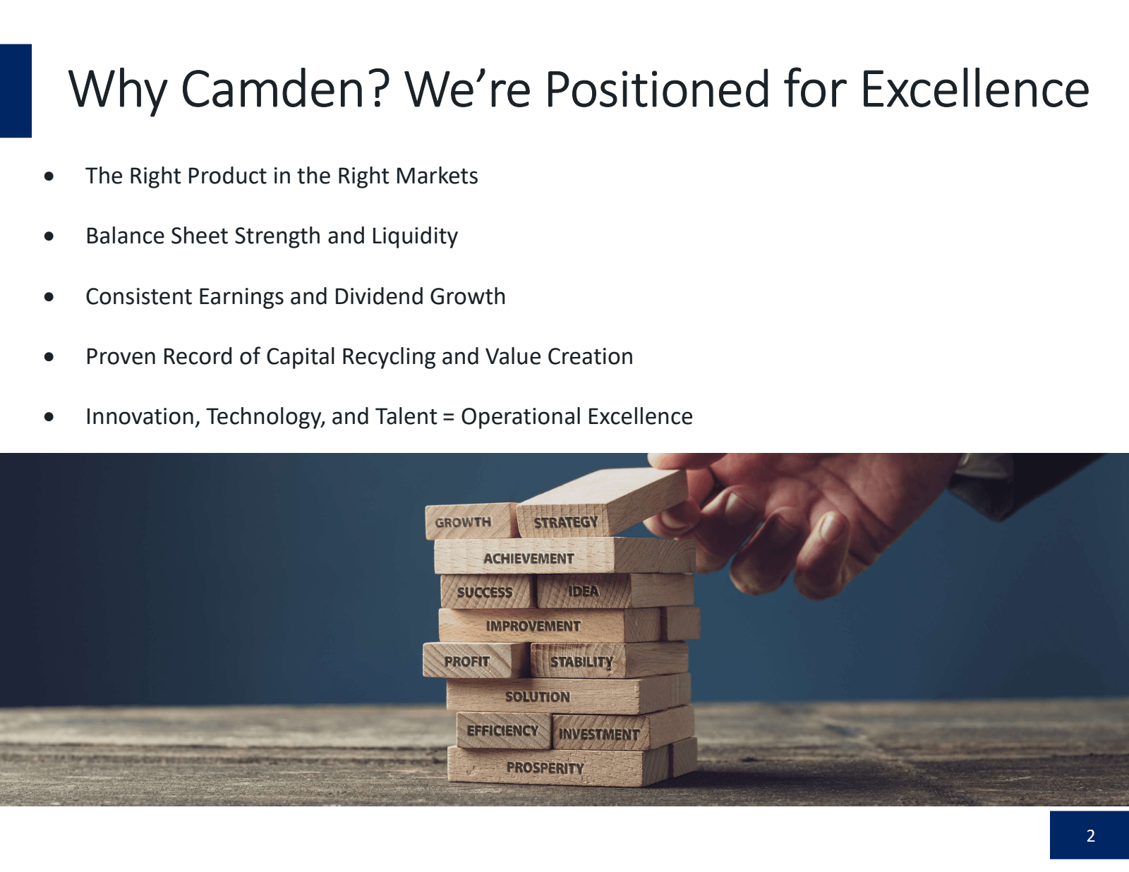 Why Camden ? We're P