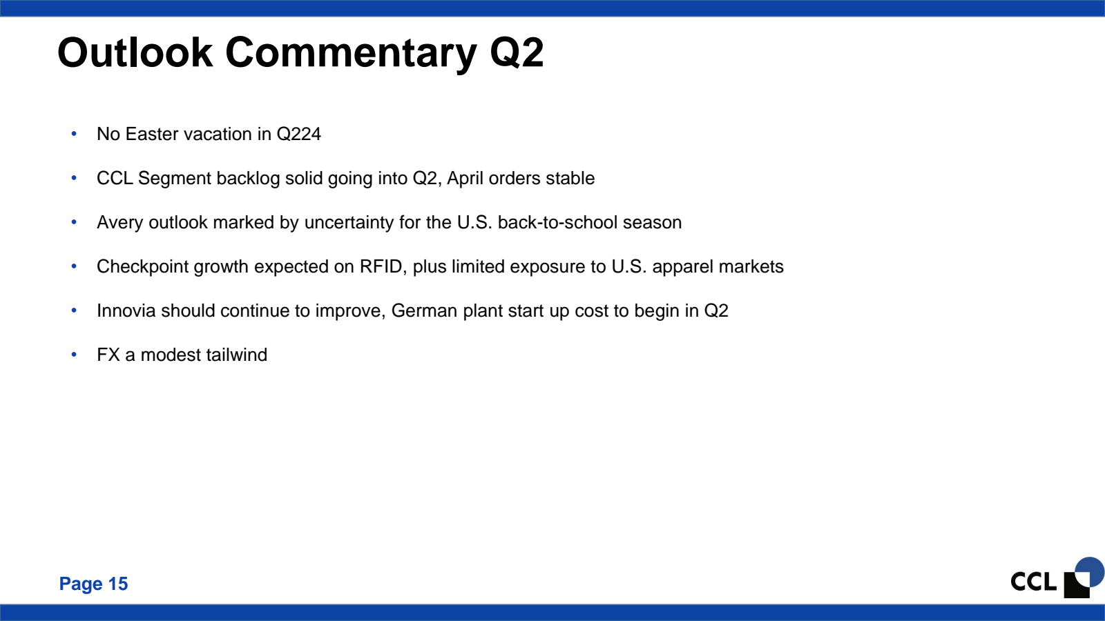 Outlook Commentary Q