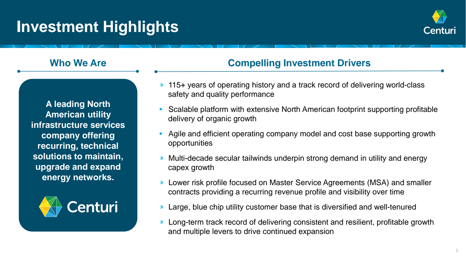 Investment Highlight
