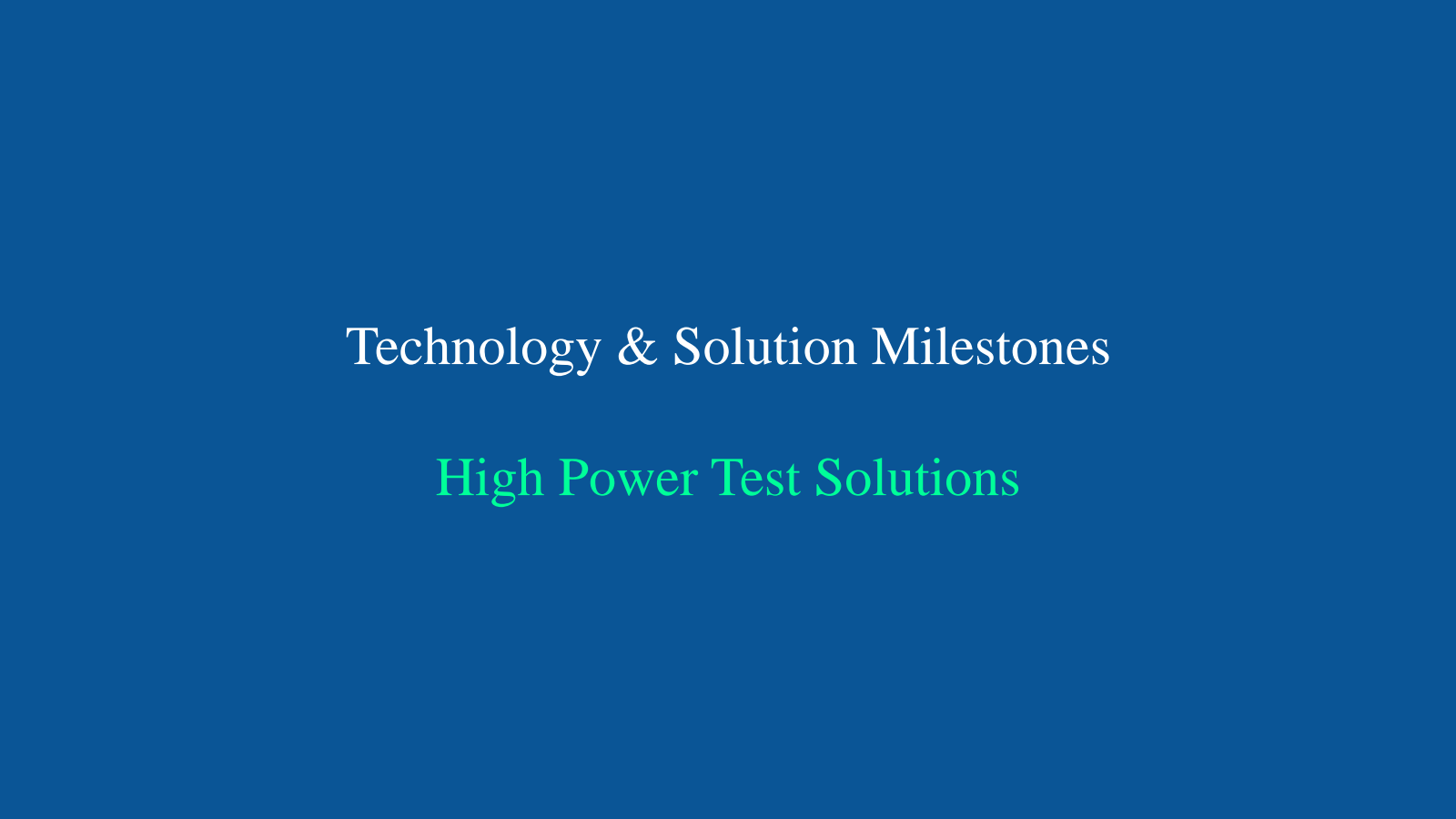 Technology & Solutio