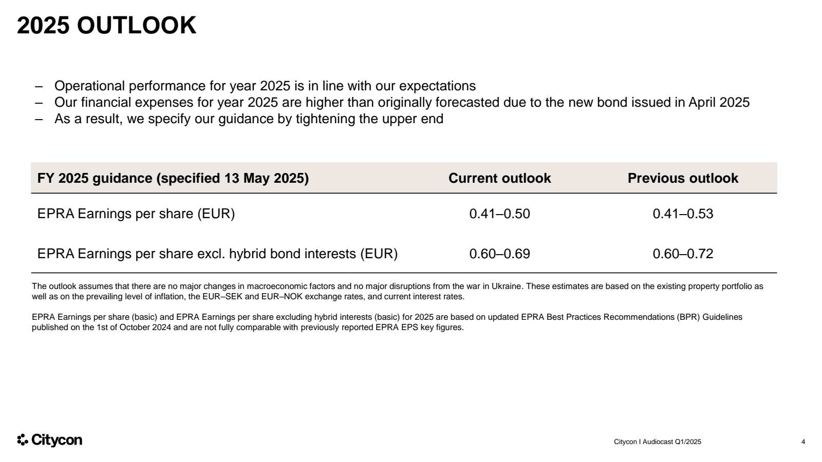 2025 OUTLOOK 

- 

O