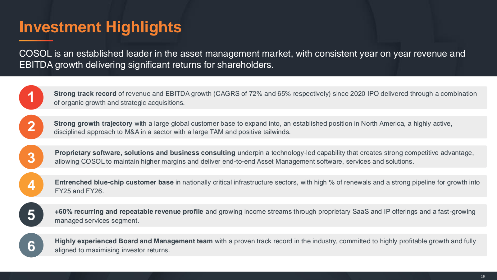 Investment Highlight