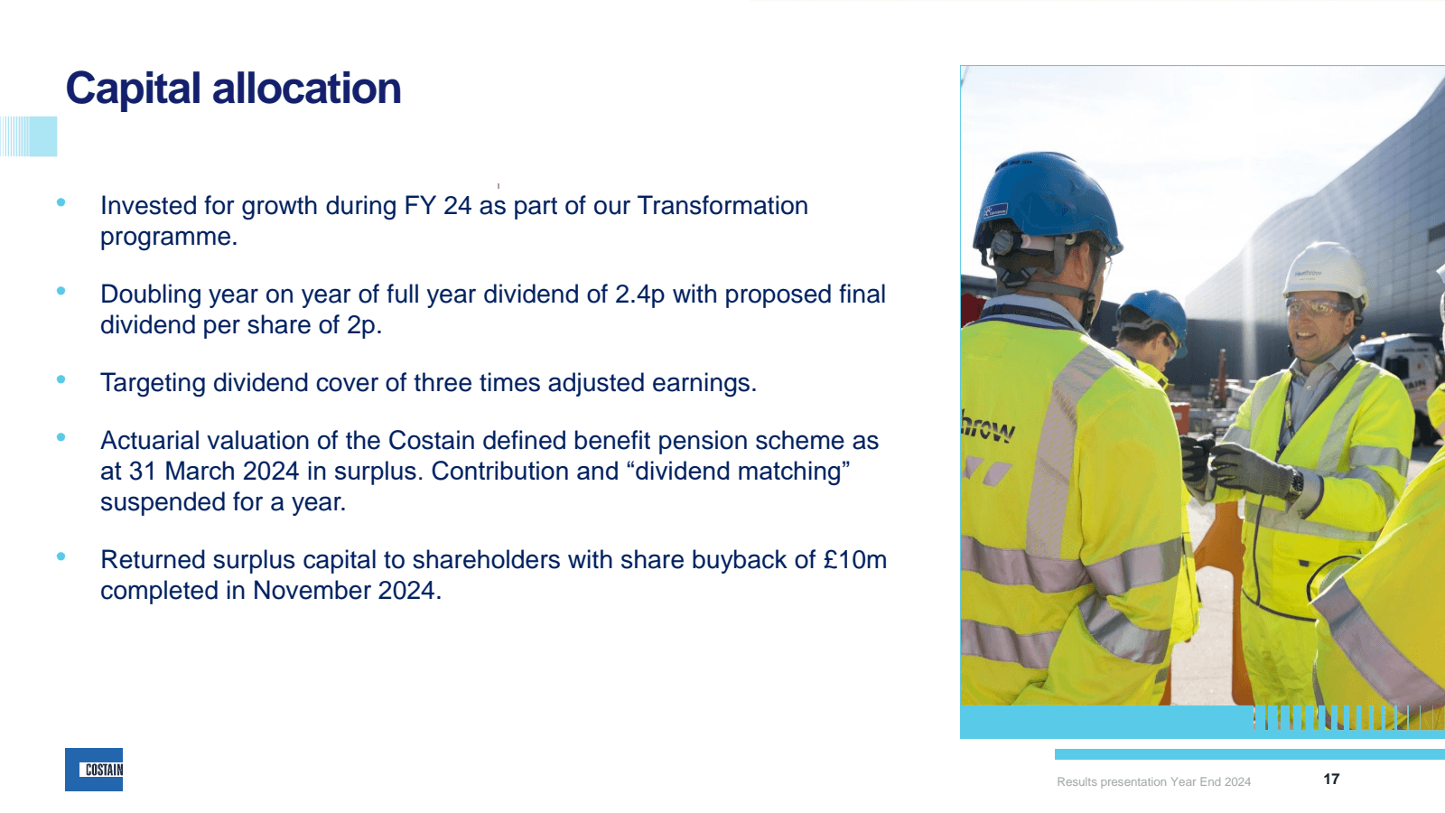 Capital allocation 
