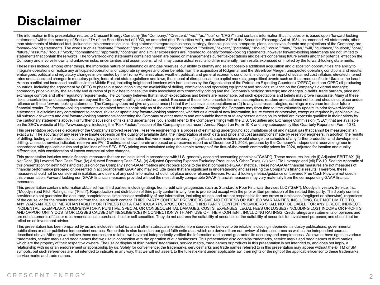Disclaimer 

The inf