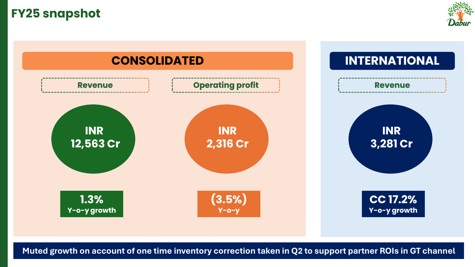 FY25 snapshot 

Reve