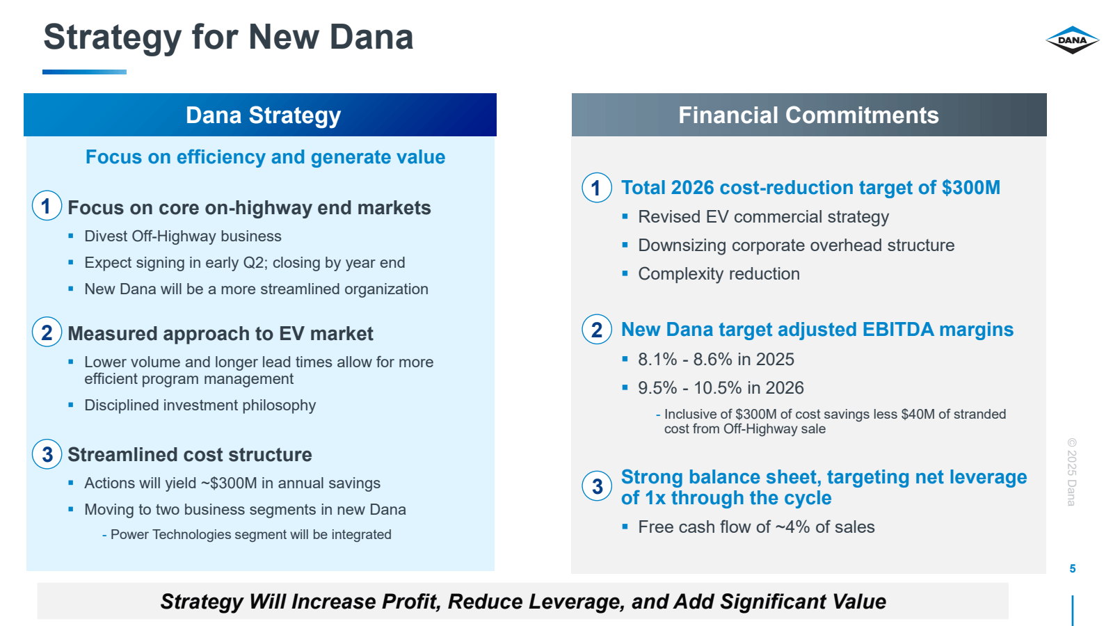 DANA 

Strategy for 