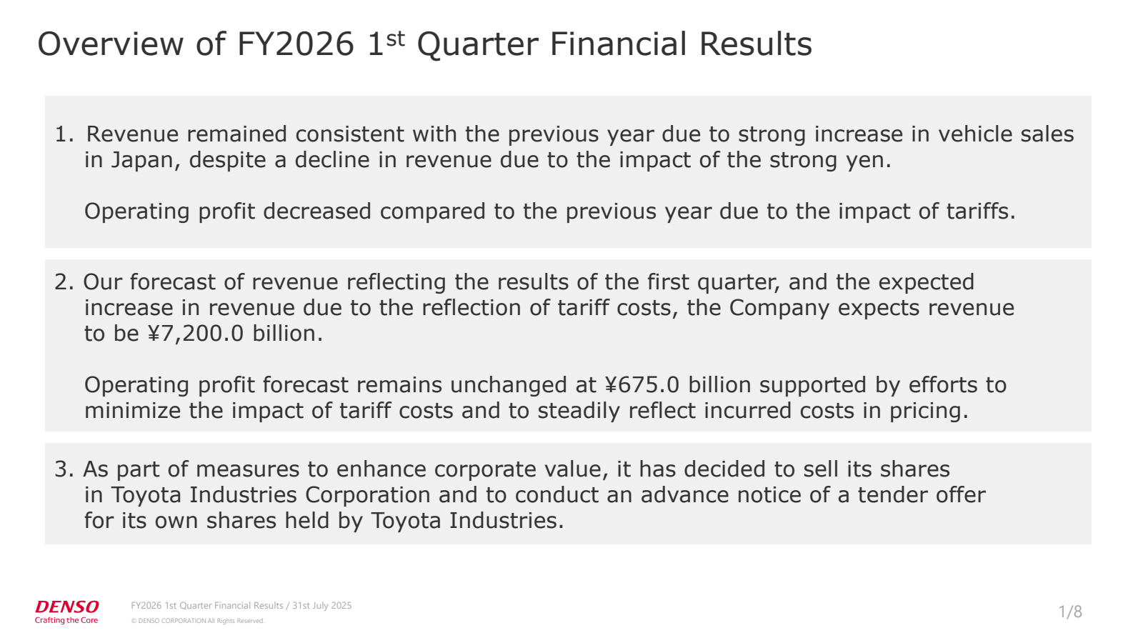 Overview of FY2026 1