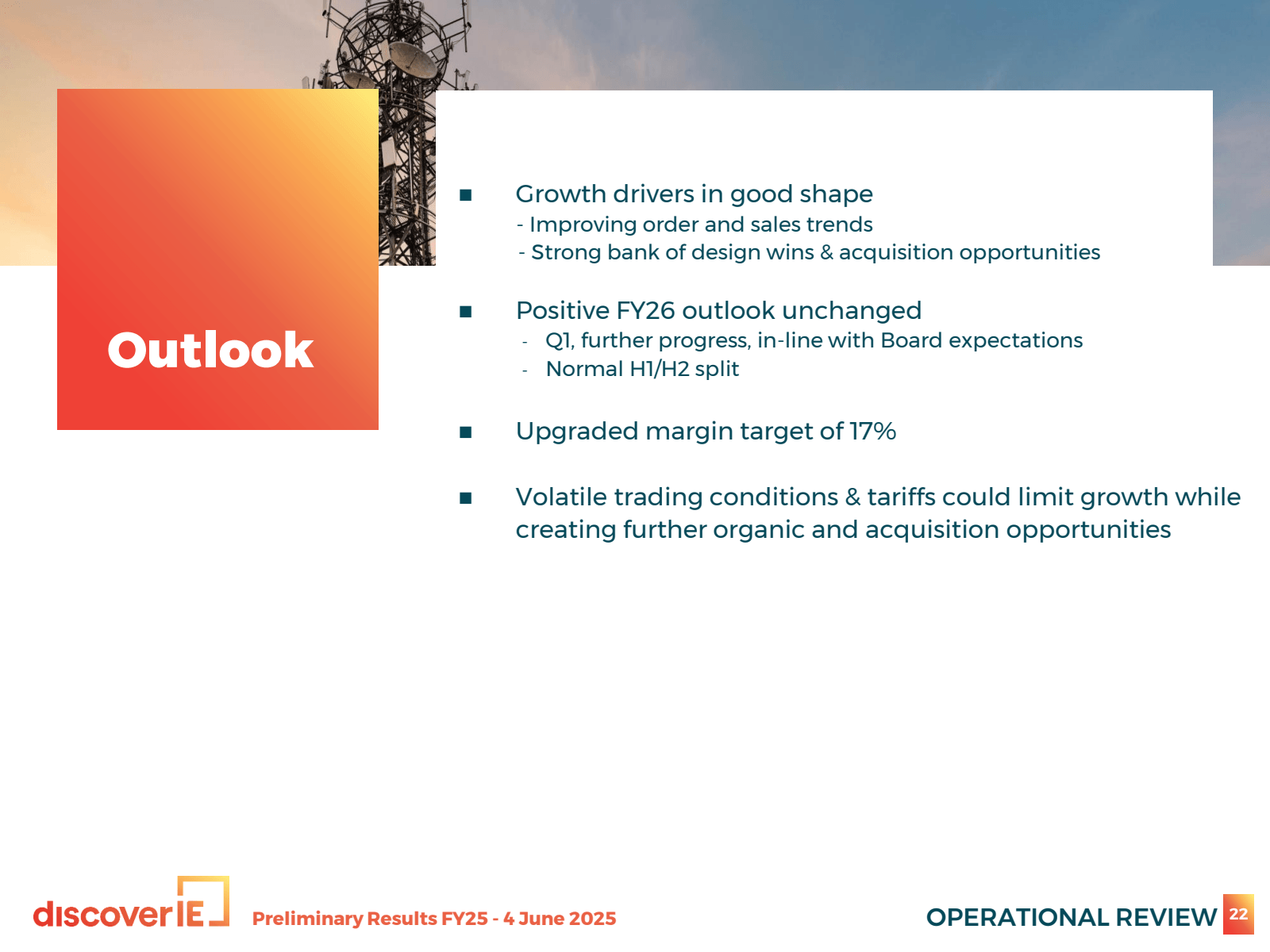 Outlook 

Growth dri