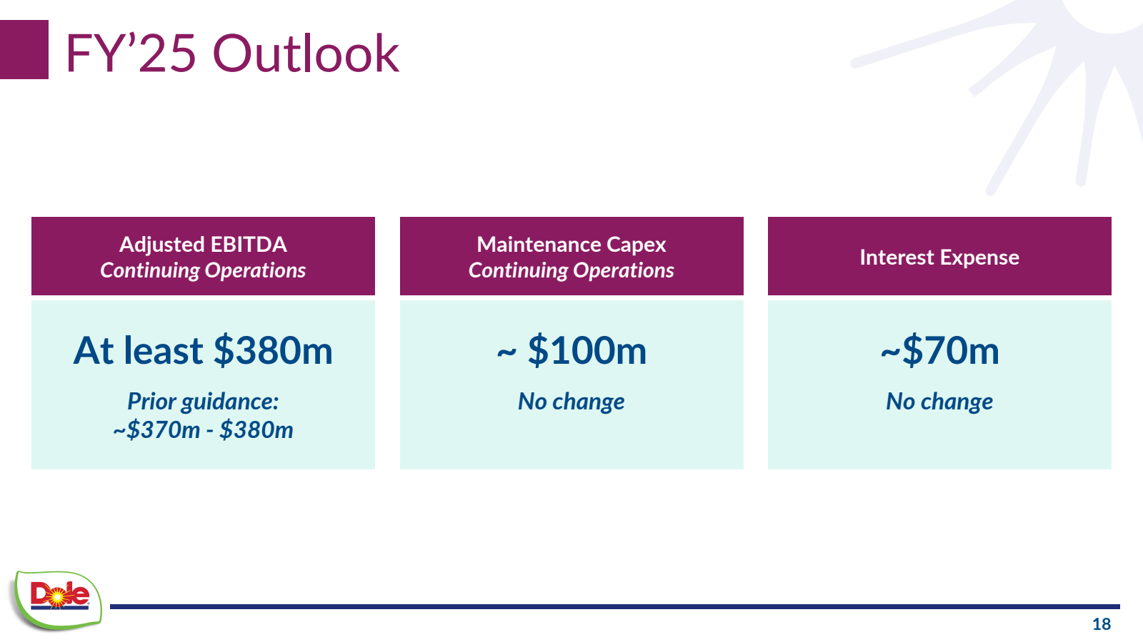 FY'25 Outlook 

Adju