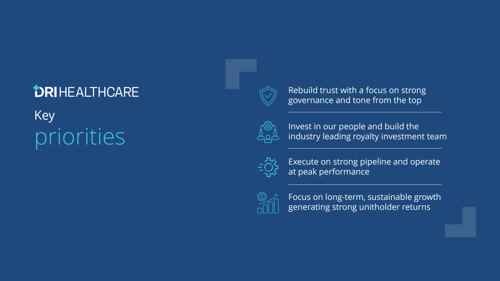 DRI HEALTHCARE 

Key