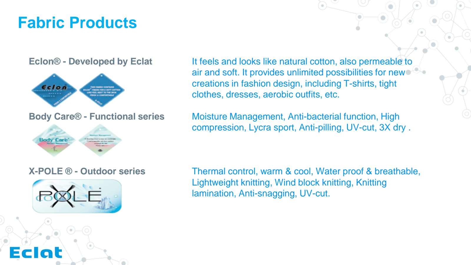 Fabric Products 

Ec
