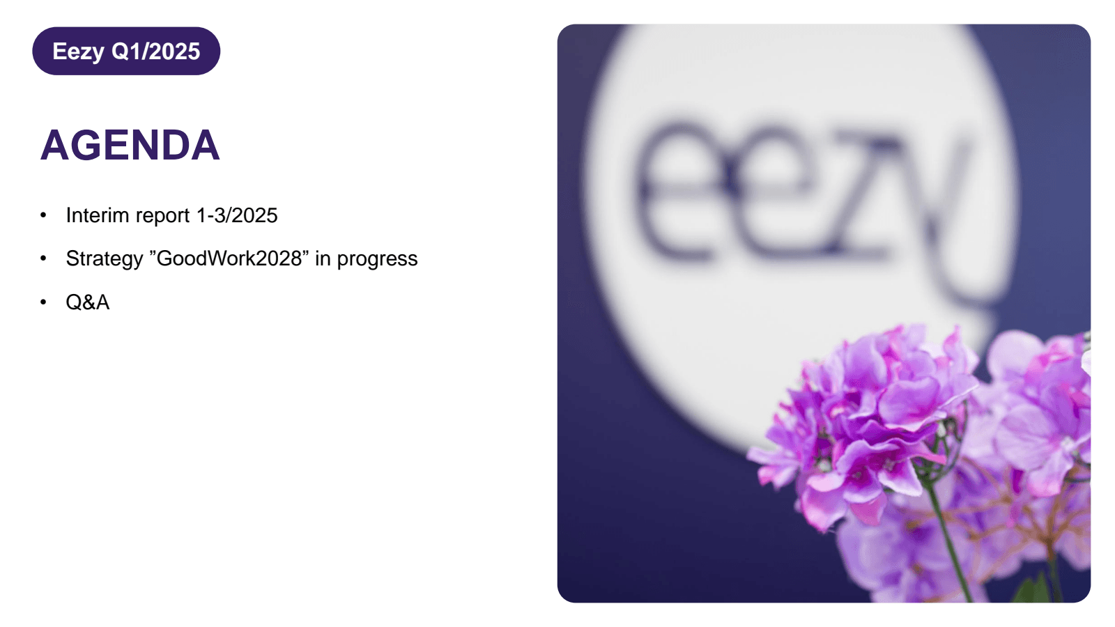 Eezy Q1 / 2025 

• 
