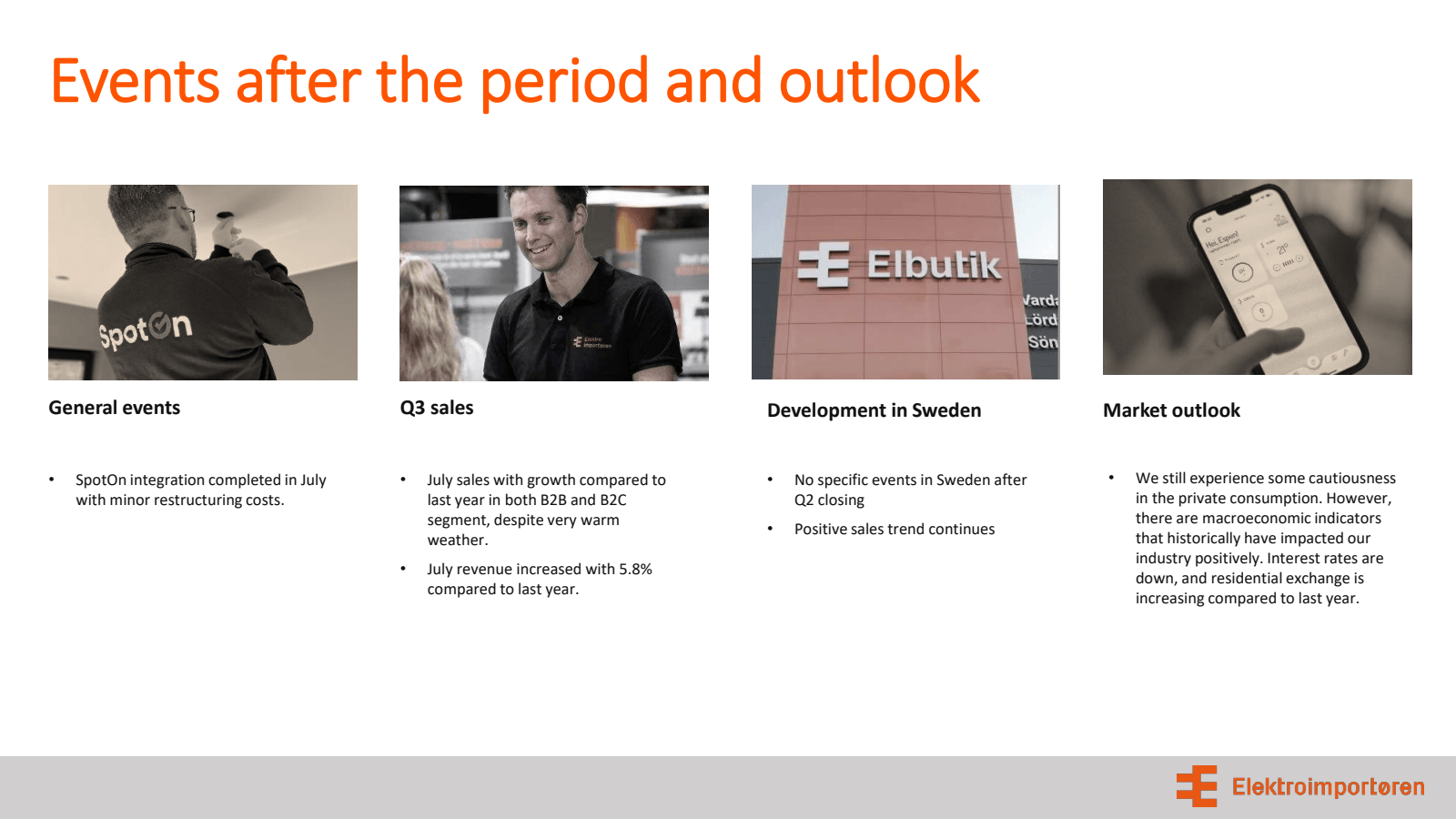 Events after the per