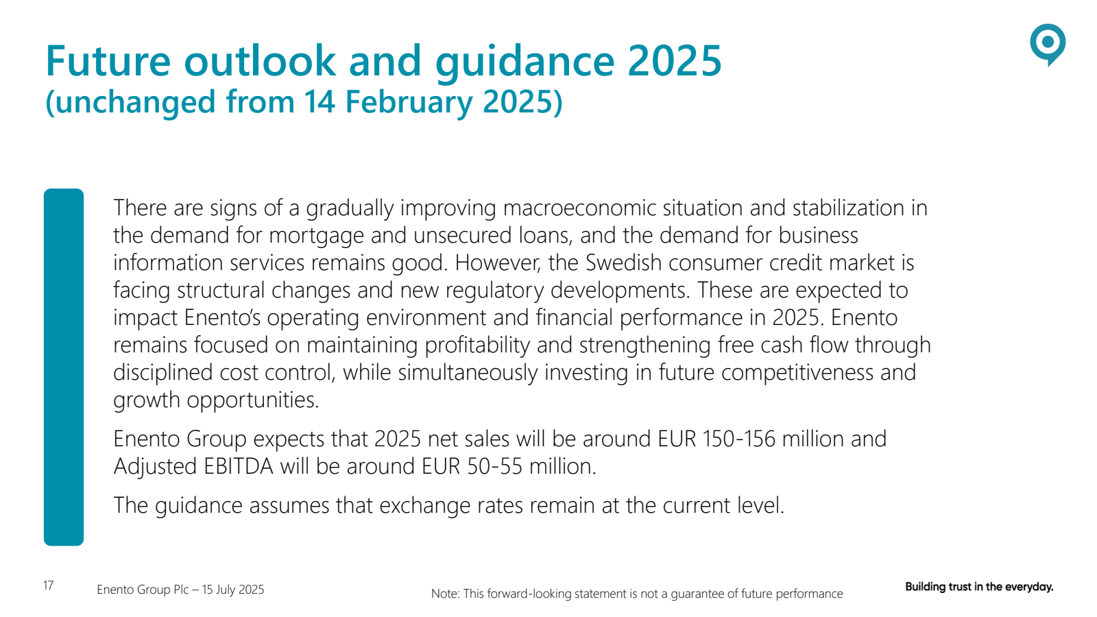 Future outlook and g