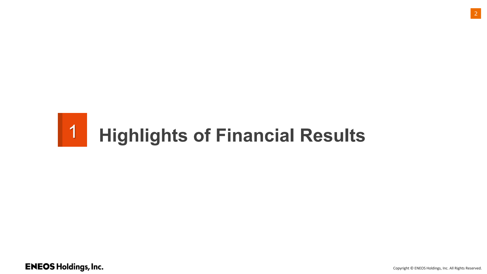 1 Highlights of Fina