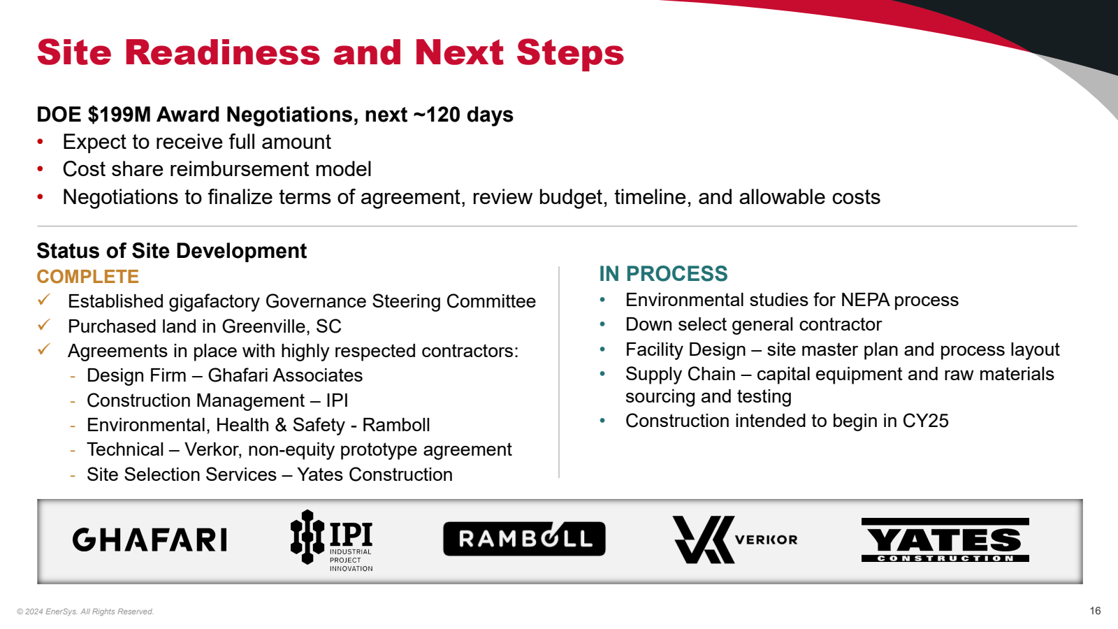 Site Readiness and N