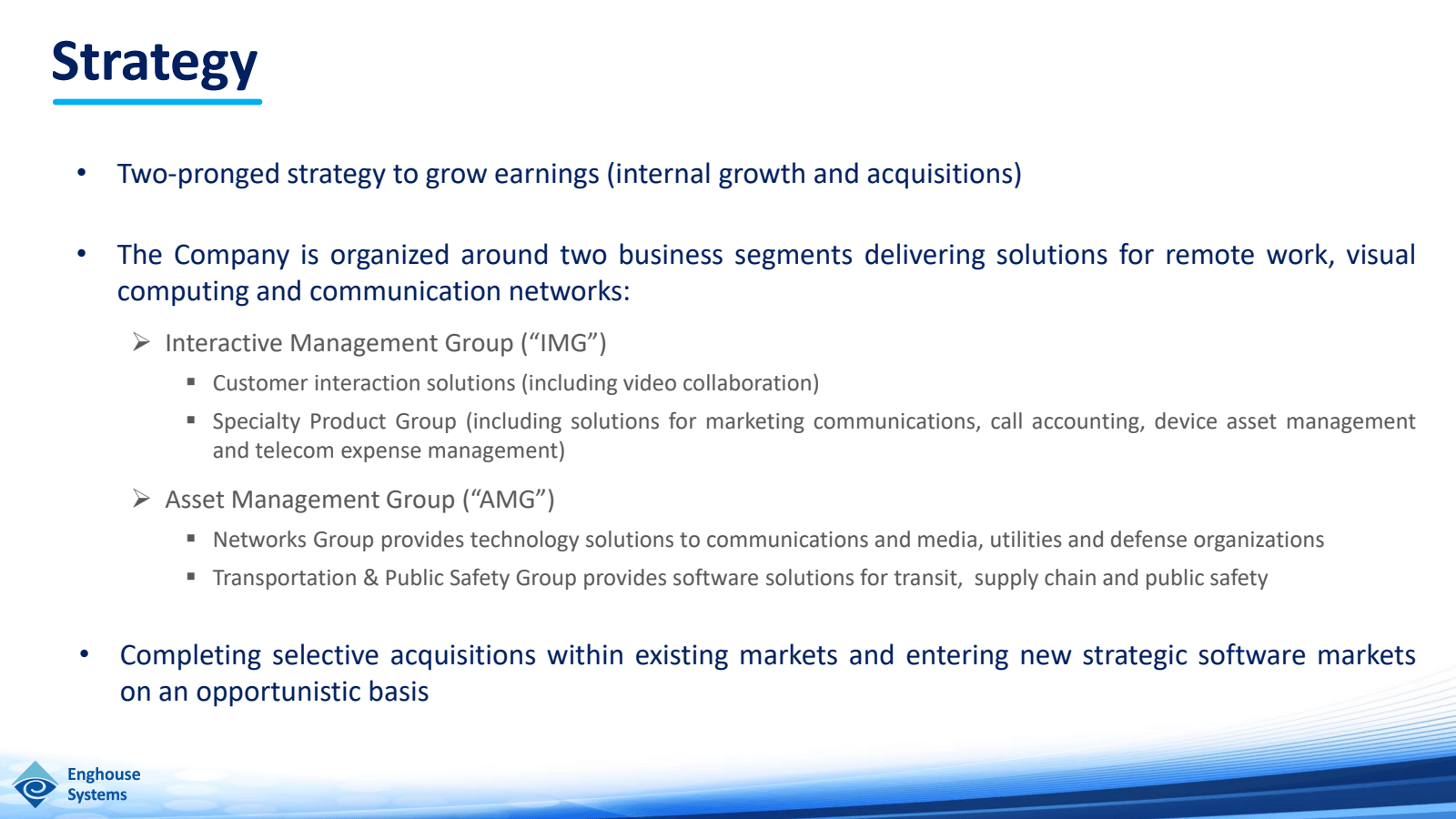 Strategy 

. 

Two -