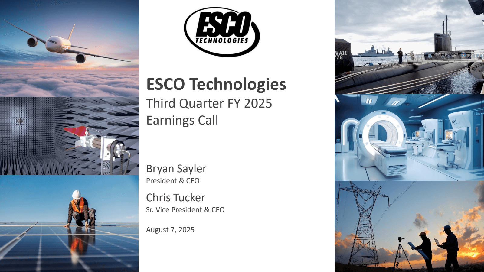 ESCO

TECHNOLOGIES

